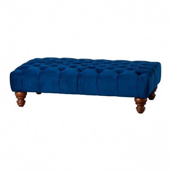 Vintage navy ottoman