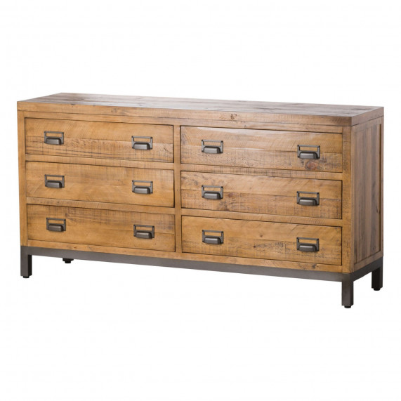 Industrial draftsman collection 6 drawer chest