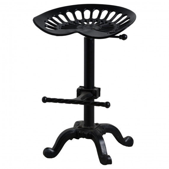 Industrial adjustable tractor seat stool black