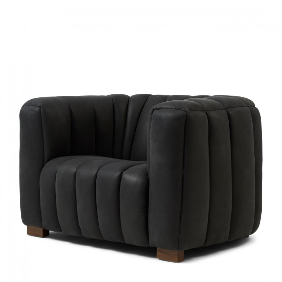 Pulitzer armchair leather charcoal
