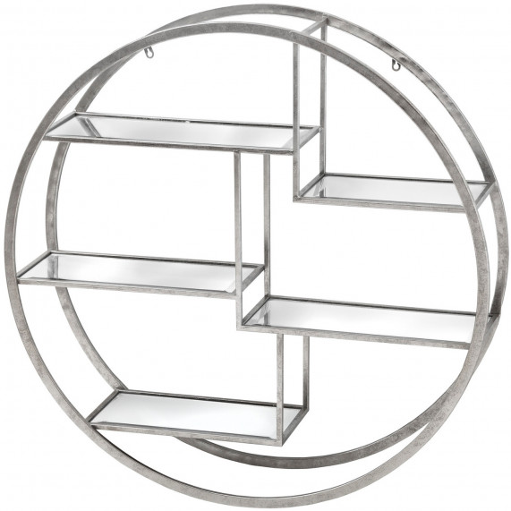 Urban circular silver wall multi shelf