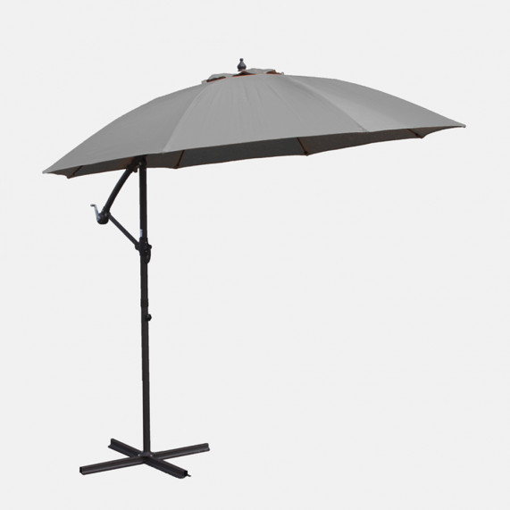 3m cantilever parasol grey
