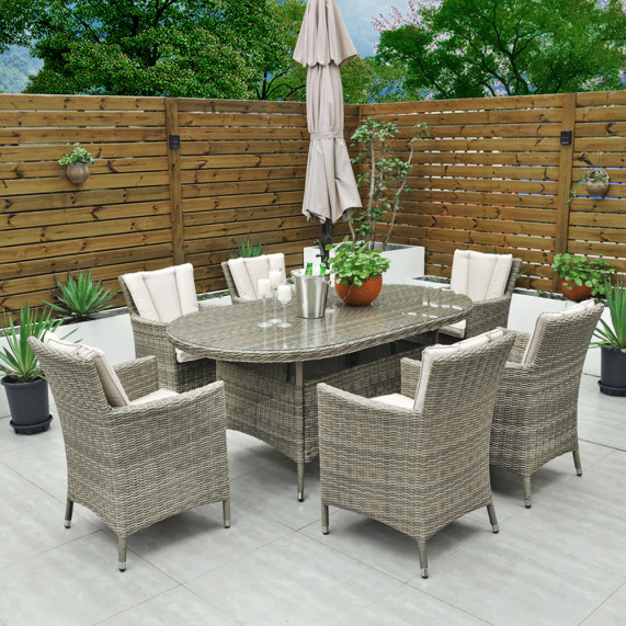 Dumont 6 seater oval set