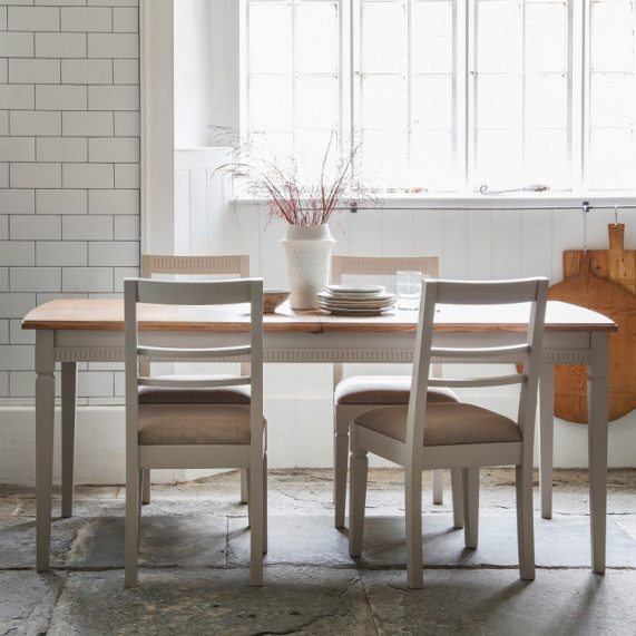 Bronte taupe 6ft extending dining table