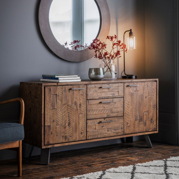 Rustic camden side board 2 dr 3 dwr