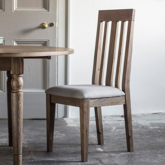 Rustic oak dining chair