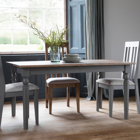 Rustic grey 5ft extending dining table