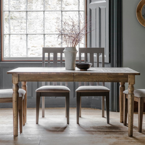 Rustic oak 5ft extending dining table