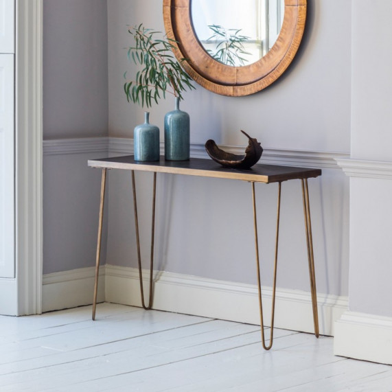 Urban metallic console table