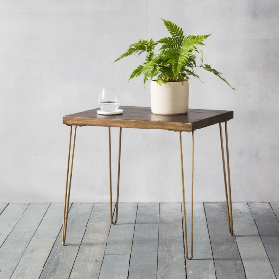 Urban metallic side table