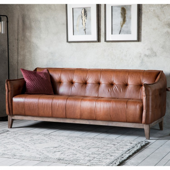 Vintage sofa brown leather