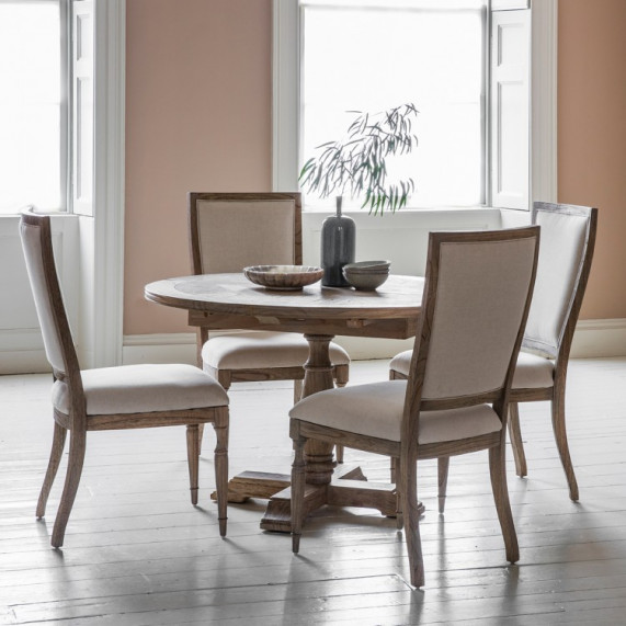 Vintage round extending dining table