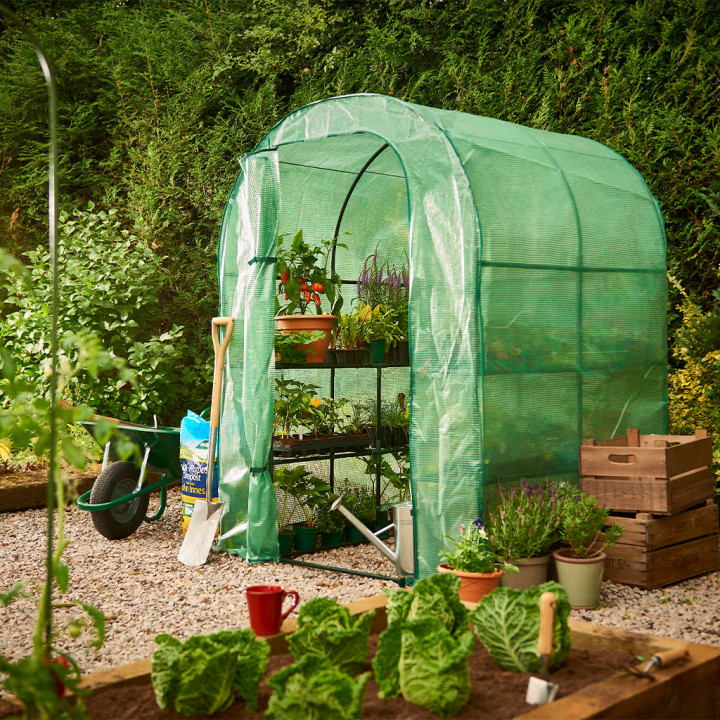 Gi premium walk in growhouse 2 shelves
