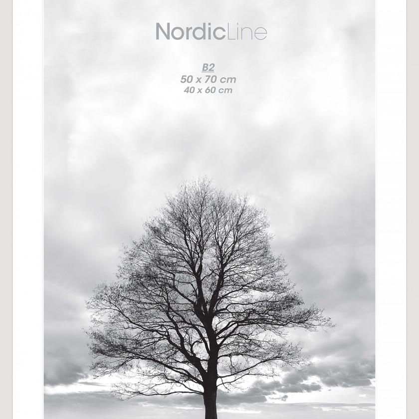 Nordic Line Slim White, 50cmx70cm wall frame