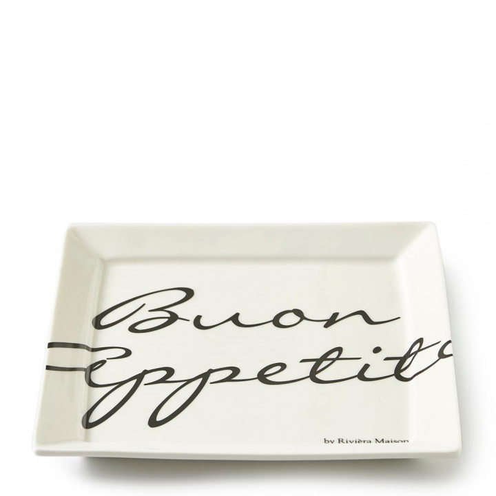 Buon appetito square plate 18 x 18
