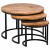 Industrial set of 3 tables