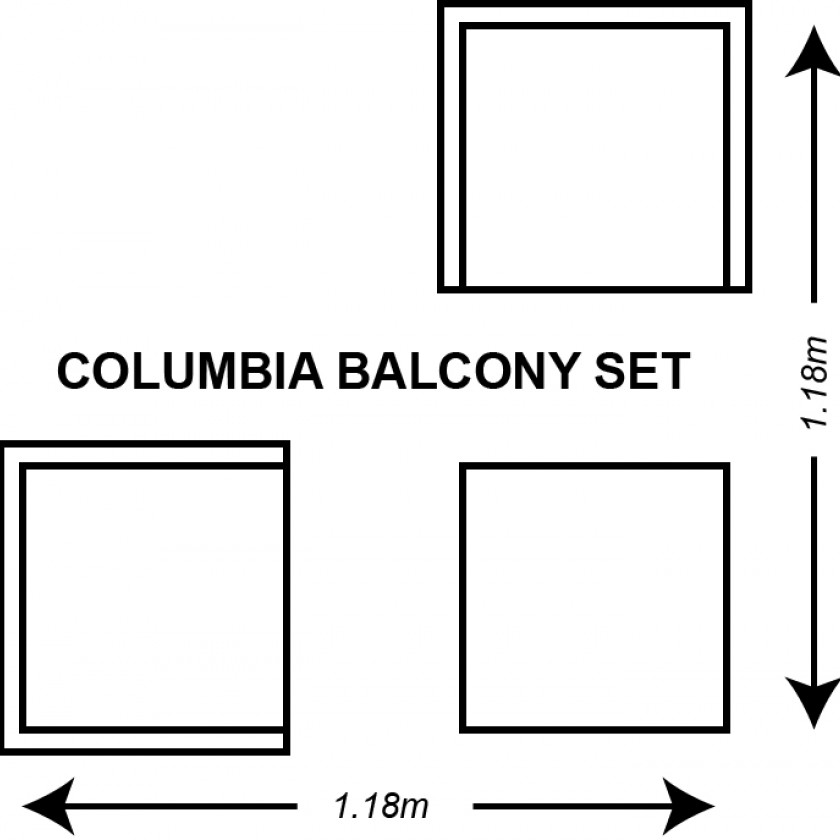 Keter - Columbia Balcony Set (Dark Grey)