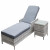 Wroxham lounger with coffee table set grey