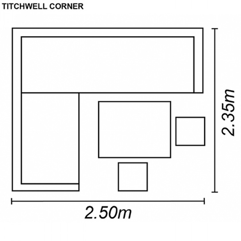 Titchwell - Corner with Standard Table (Grey)