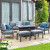 Titchwell lounge set with firepit table grey
