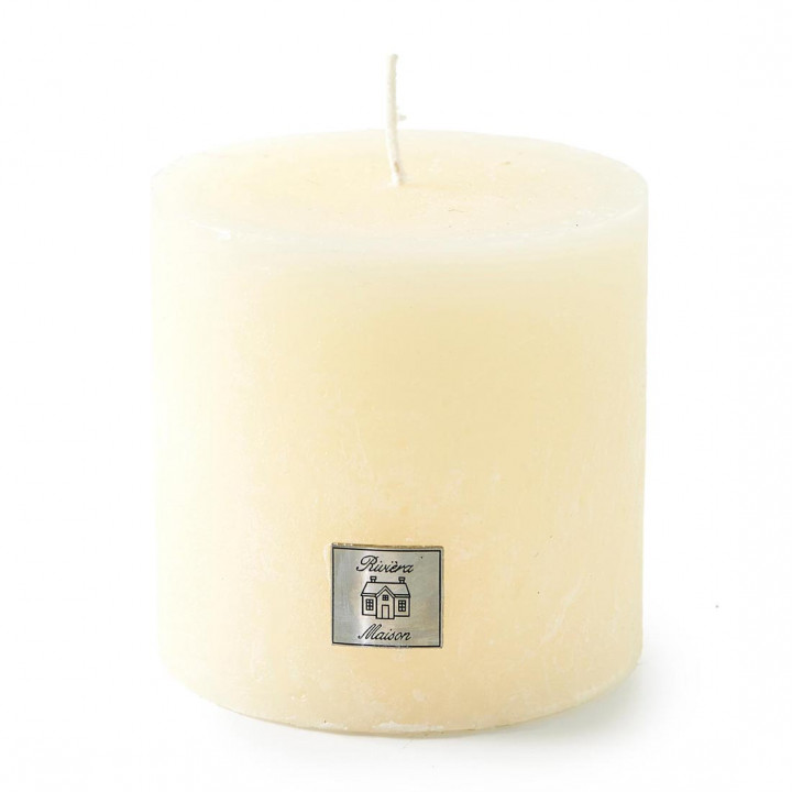 Rustic candle basic ivory 10x10