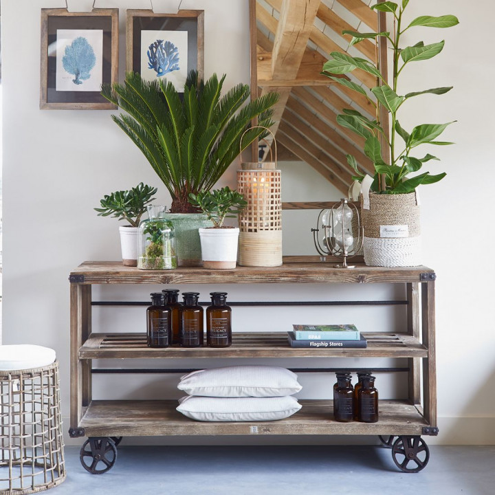 Old mill display cabinet low