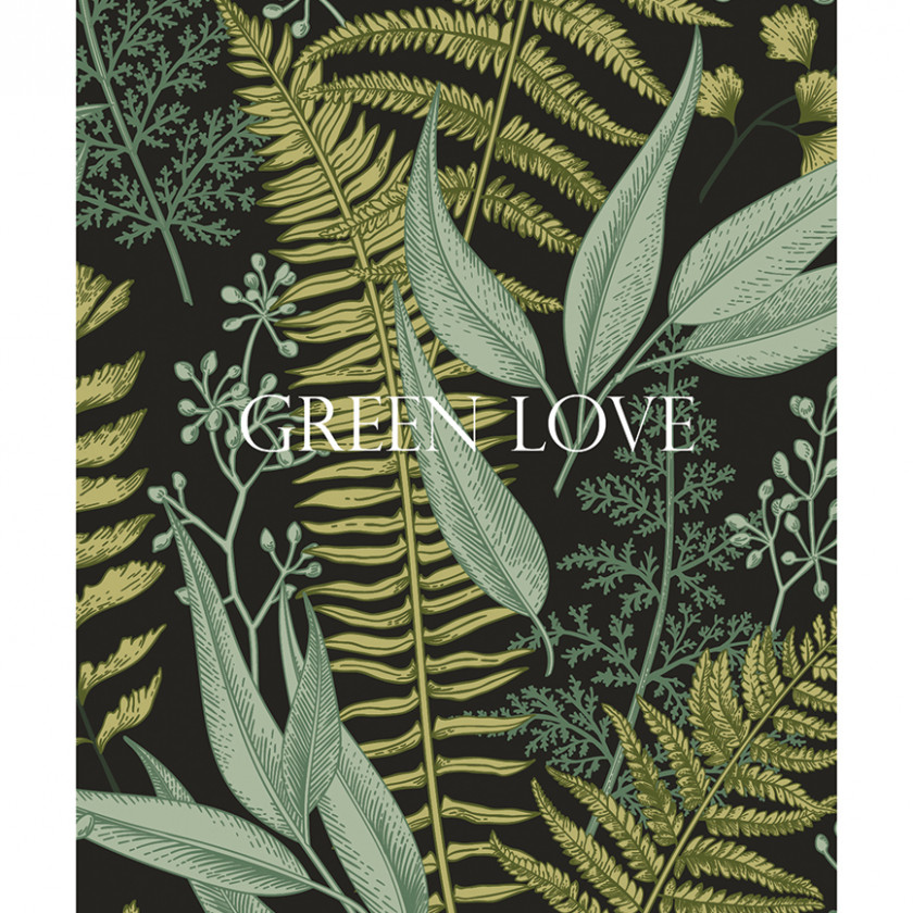 Green Love, 15cmx21cm art block