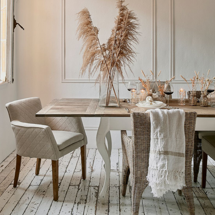 Waverly dining armchair linen flax