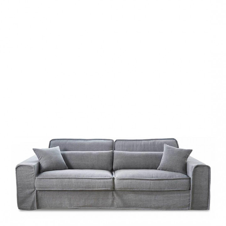 Metropolis sofa 3 5 seater washed cotton grey