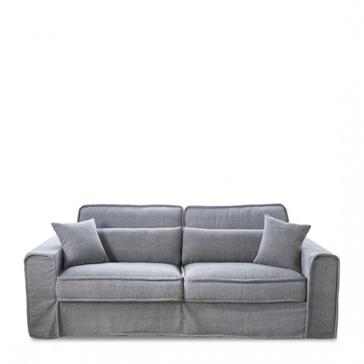 Metropolis sofa 2 5 seater washed cotton grey