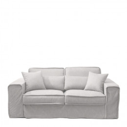 Metropolis sofa 2 5 seater washed cotton ash grey