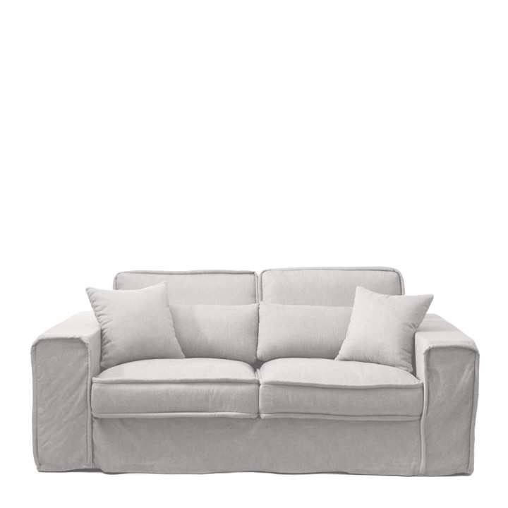 Metropolis sofa 2 5 seater washed cotton ash grey