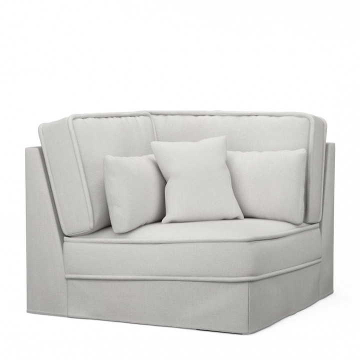 Metropolis corner washed cotton ash grey