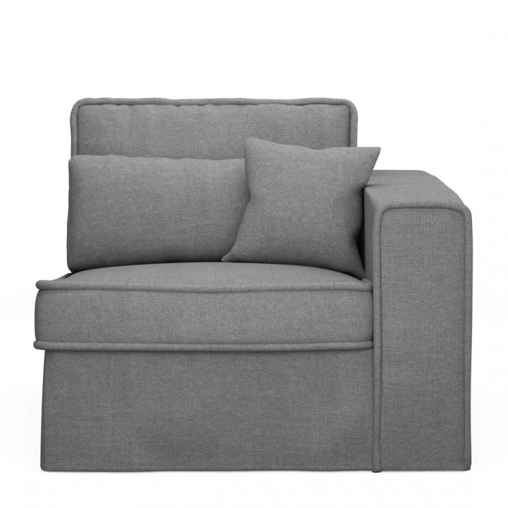Metropolis corner arm right washed cotton grey