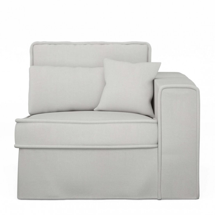 Metropolis corner arm right washed cotton ash grey