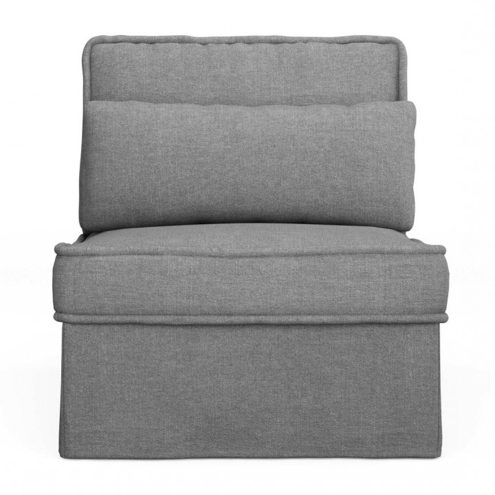 Metropolis center washed cotton grey