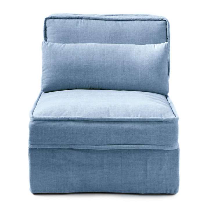 Metropolis center washed cotton ice blue