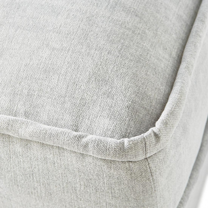 Metropolis footstool washed cotton ash grey