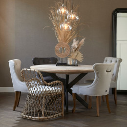 Hampton classic dining chair linen flax