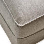 Brompton cross corner sofa chaise longue right washed cotton stone