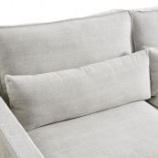 Brompton cross corner sofa chaise longue right washed cotton ash grey