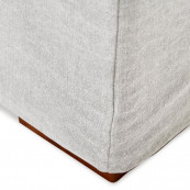 Brompton cross corner sofa chaise longue right washed cotton ash grey