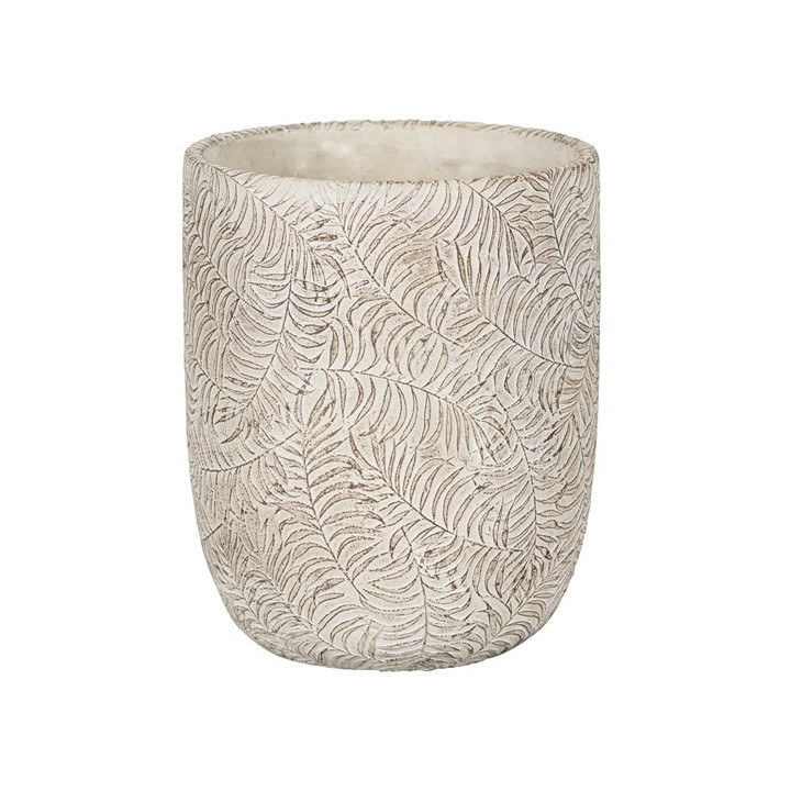 Rotterdam 2 01i indoor tall planter cream 14cm dia