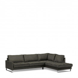 West houston corner sofa chaise longue right velvet shadow