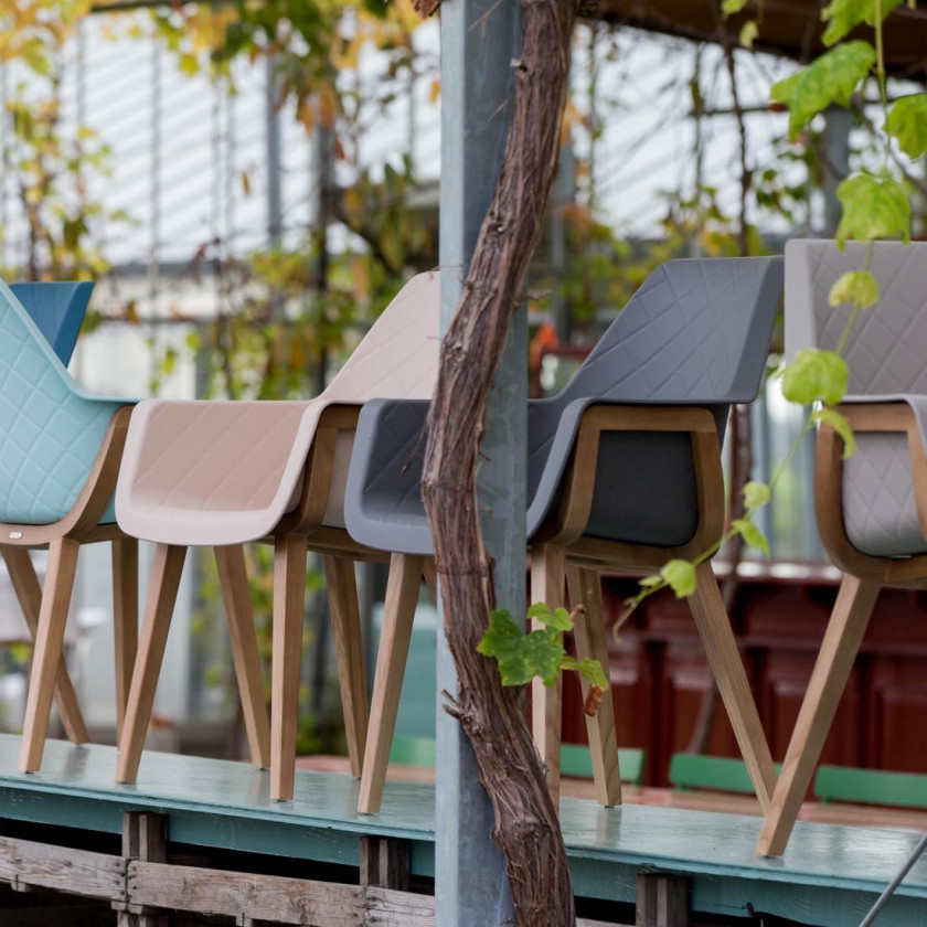 Amsterdam City Dining Armchair, cloudy grey