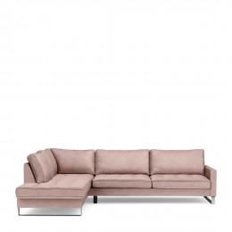 West houston corner sofa chaise longue left velvet blossom