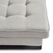 West houston corner sofa chaise longue left washed cotton ash grey