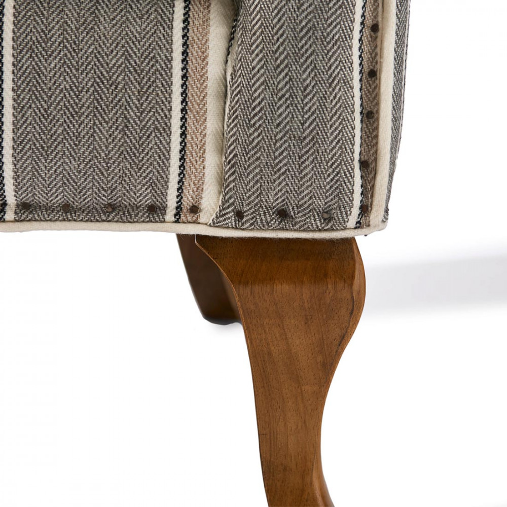 Cavendish Armchair, Grey Stripe