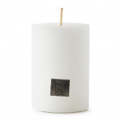 Rustic candle frosted white 7x10