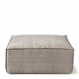 The jagger footstool washed cotton stone